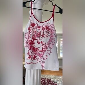 Disney women’s Micky Hearts camisole tank top with adjustable strap size large